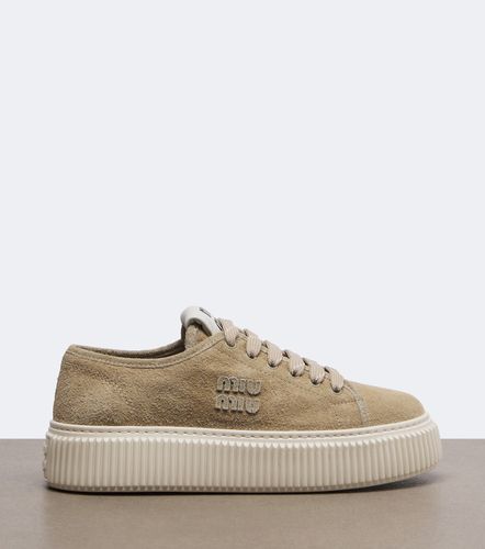 Miu Miu Suede platform sneakers - Miu Miu - Modalova