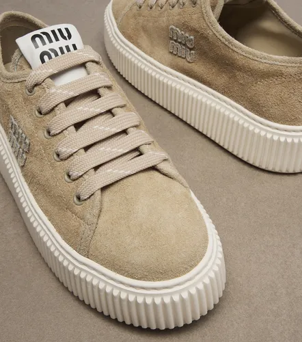Miu Miu Suede platform sneakers - Miu Miu - Modalova