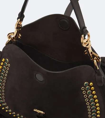 Pony Medium studded suede shoulder bag - Etro - Modalova