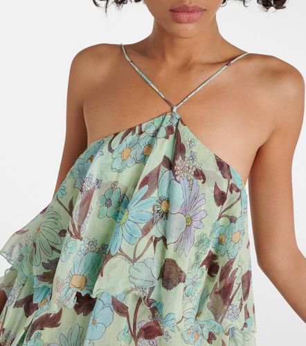 Abito lungo in seta con stampa - Stella McCartney - Modalova