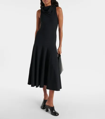 Alaïa Abito midi in jersey con cappuccio - Alaia - Modalova
