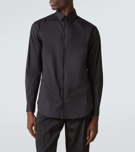 Camicia in popeline di misto cotone - Giorgio Armani - Modalova