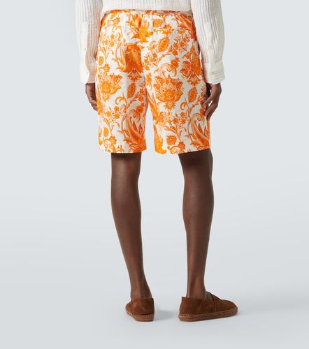 Etro Bermudas de lino con paisley - Etro - Modalova