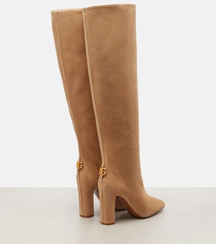 Overknee-Stiefel aus Veloursleder - Dolce&Gabbana - Modalova