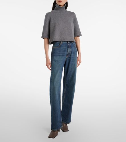 Cropped cashmere-blend turtleneck top - Alaia - Modalova