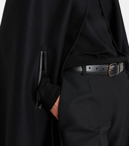 Arianna leather-trimmed wool-blend cape - Nili Lotan - Modalova