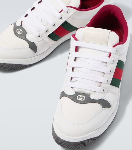 Screener leather-trimmed sneakers - Gucci - Modalova