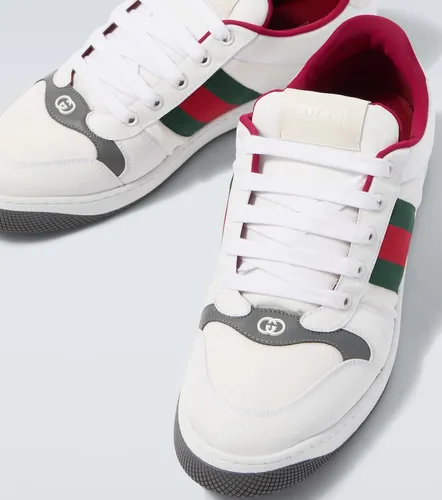 Zapatillas Screener con piel y Web - Gucci - Modalova