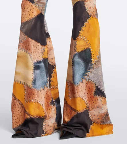 Pantaloni flared con stampa - Roberto Cavalli - Modalova