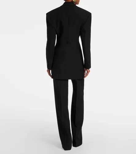 Pleated virgin wool straight pants - Saint Laurent - Modalova