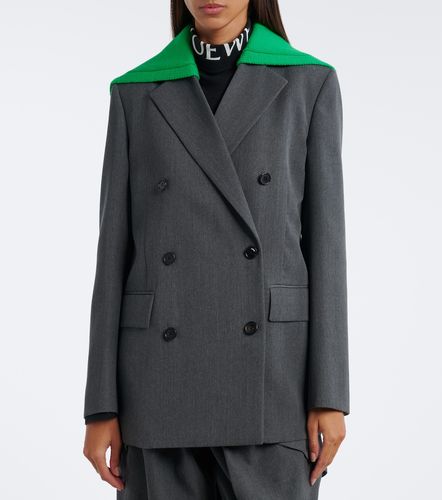 Blazer cruzado de lana con paneles - Loewe - Modalova