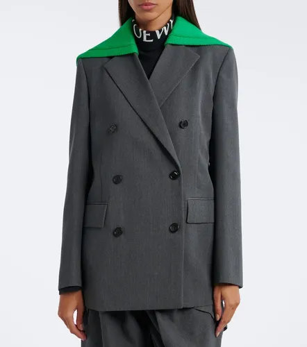 Paneled double-breasted wool blazer - Loewe - Modalova