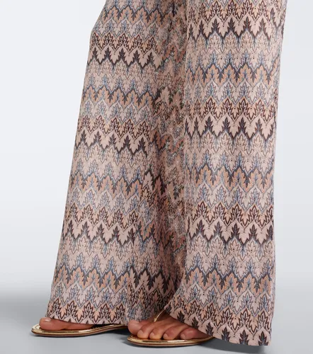 Olivia chevron knitted wide-leg pants - Melissa Odabash - Modalova