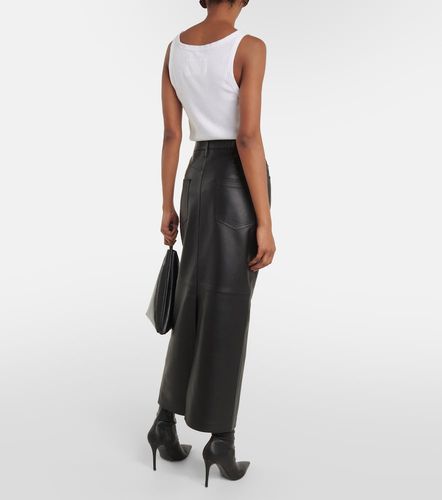 Back-slit leather maxi skirt - Wardrobe.NYC - Modalova