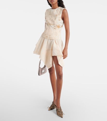 Vestido corto en mezcla de algodón estampado - Acne Studios - Modalova