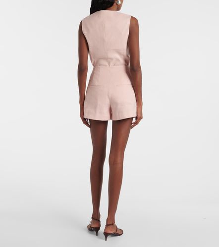 Jazmin high-rise linen-blend shorts - Veronica Beard - Modalova