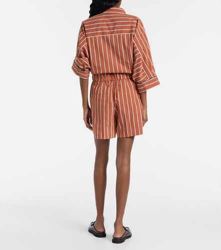 Bermuda in misto cotone a righe - Brunello Cucinelli - Modalova
