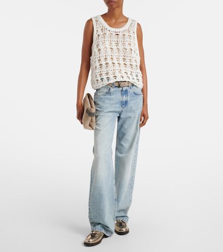 Top in misto cotone e iuta - Brunello Cucinelli - Modalova