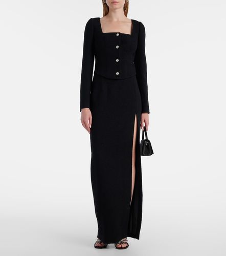 Wool-blend twill boucle maxi skirt - Alessandra Rich - Modalova