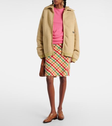 Top in cashmere e seta con logo - Miu Miu - Modalova