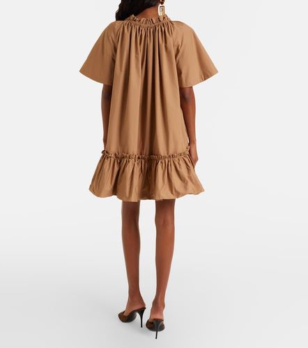 Abito corto in cotone con volant - Saint Laurent - Modalova
