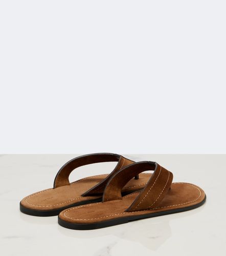 Sandali infradito Beach in camoscio con pelle - The Row - Modalova