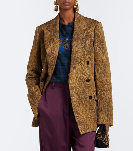 Camicia in flanella di cotone con ricamo - Dries Van Noten - Modalova