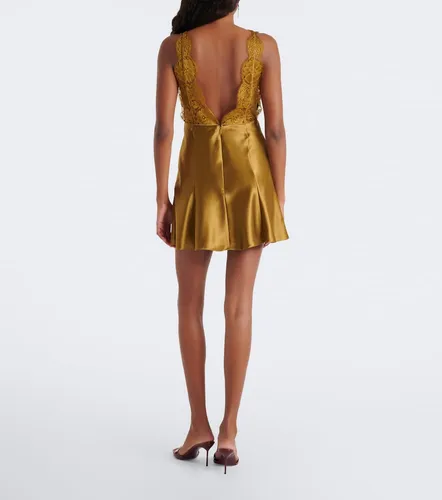 Bonny lace-trimmed satin minidress - Retrofete - Modalova