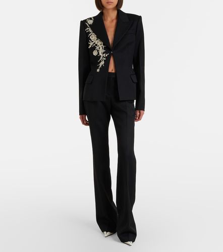 Beaded embroidered wool blazer - McQueen - Modalova