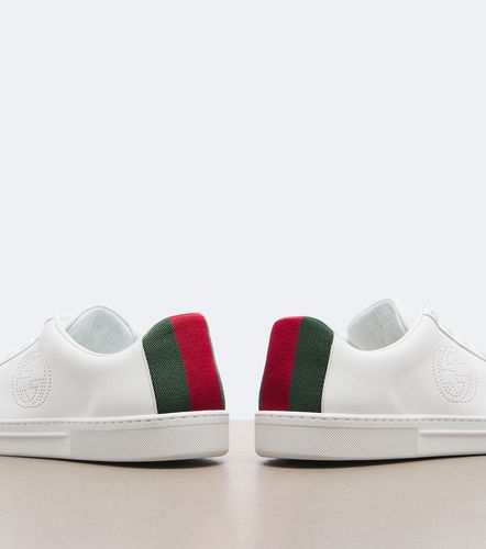 Sneakers Ace Web Stripe aus Leder - Gucci - Modalova