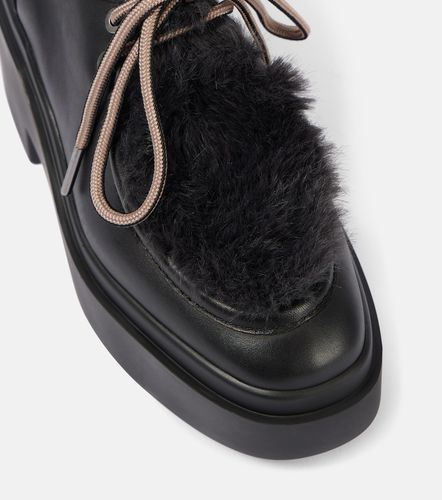 Norton leather platform flats - Clergerie - Modalova
