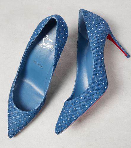 Kate 85 embellished denim pumps - Christian Louboutin - Modalova
