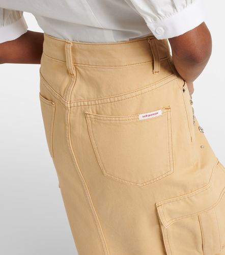 Gonna lunga cargo di jeans - Self-Portrait - Modalova