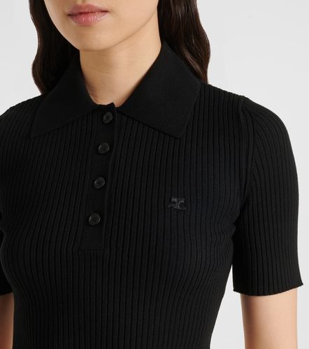 Courrèges Cropped-Polohemd aus Rippstrick - Courreges - Modalova