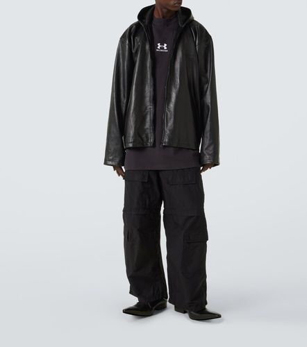 Balenciaga Hooded leather blouson - Balenciaga - Modalova