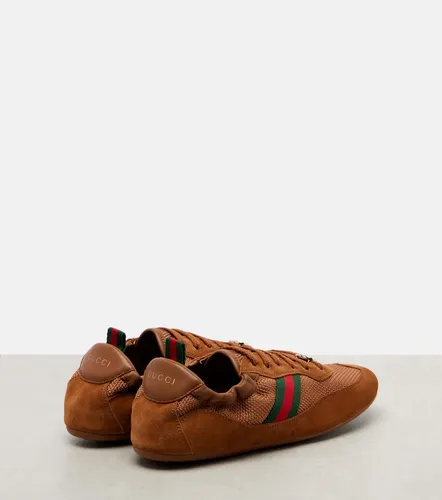 Shift suede-trimmed sneakers - Gucci - Modalova