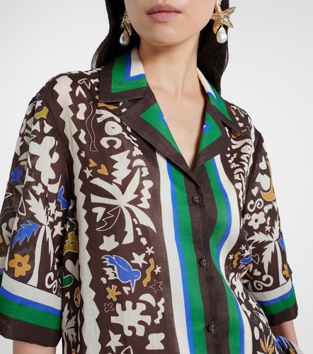 Maroc printed oversized ramie shirt - Alemais - Modalova