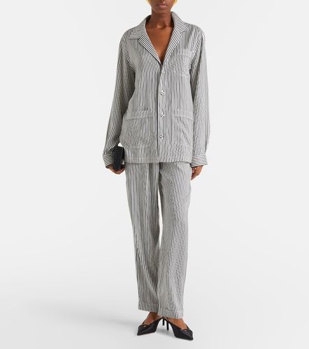 Striped oversized silk shirt - Tom Ford - Modalova