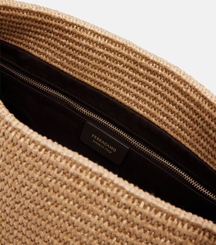 Borsa a spalla Medium in rafia - Ferragamo - Modalova