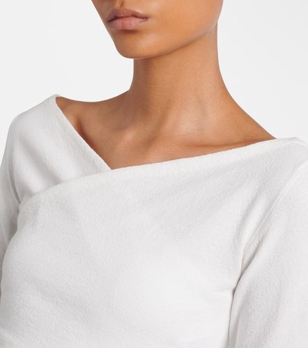 Alaia Cotton-blend crepe wrap top - Alaia - Modalova