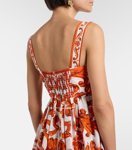 Majolica cotton poplin minidress - Dolce&Gabbana - Modalova