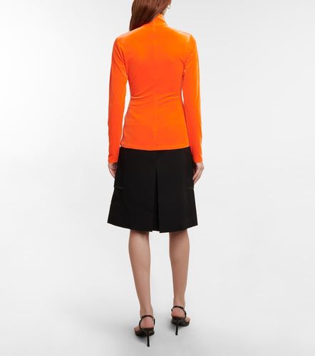 Velvet turtleneck top - Victoria Beckham - Modalova