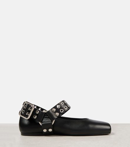 Studded leather Mary Jane flats - Alaia - Modalova