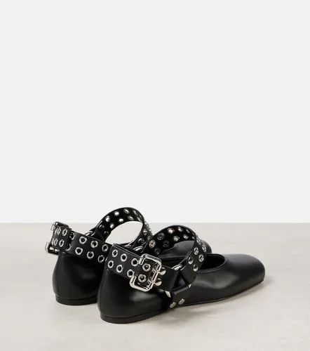 Studded leather Mary Jane flats - Alaia - Modalova