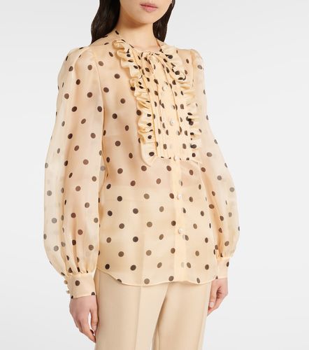 Polka-dot silk organza blouse - Valentino - Modalova