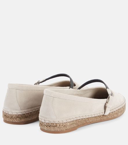 Espadrillas in suede con monili - Brunello Cucinelli - Modalova
