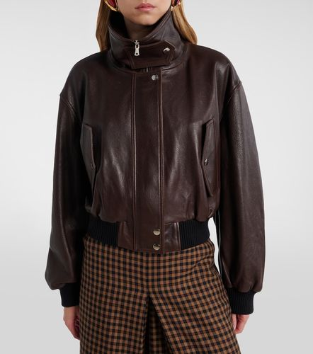 Briar leather bomber jacket - Nour Hammour - Modalova