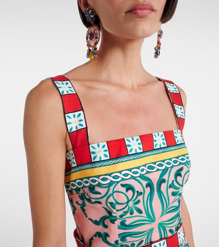 Abito corto Taormina in misto cotone - Dolce&Gabbana - Modalova