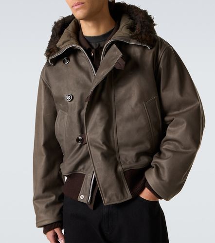 Compel shearling-trimmed leather jacket - Our Legacy - Modalova