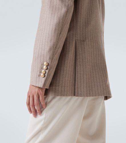 Striped cashmere and silk blazer - Brunello Cucinelli - Modalova